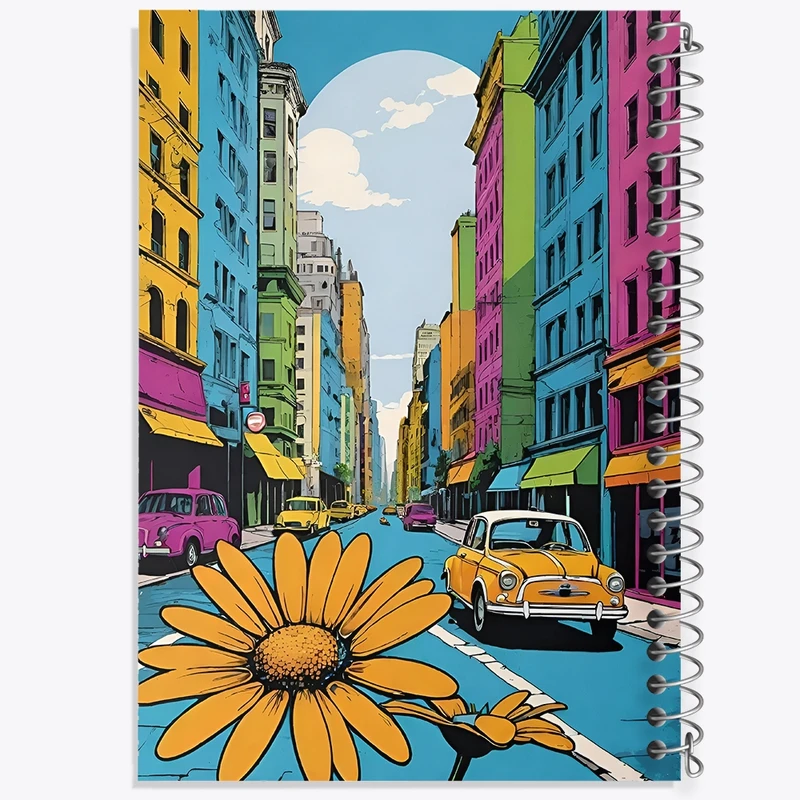 دفتر طراحی 50 برگ خندالو طرح شهر رنگی کد N7307