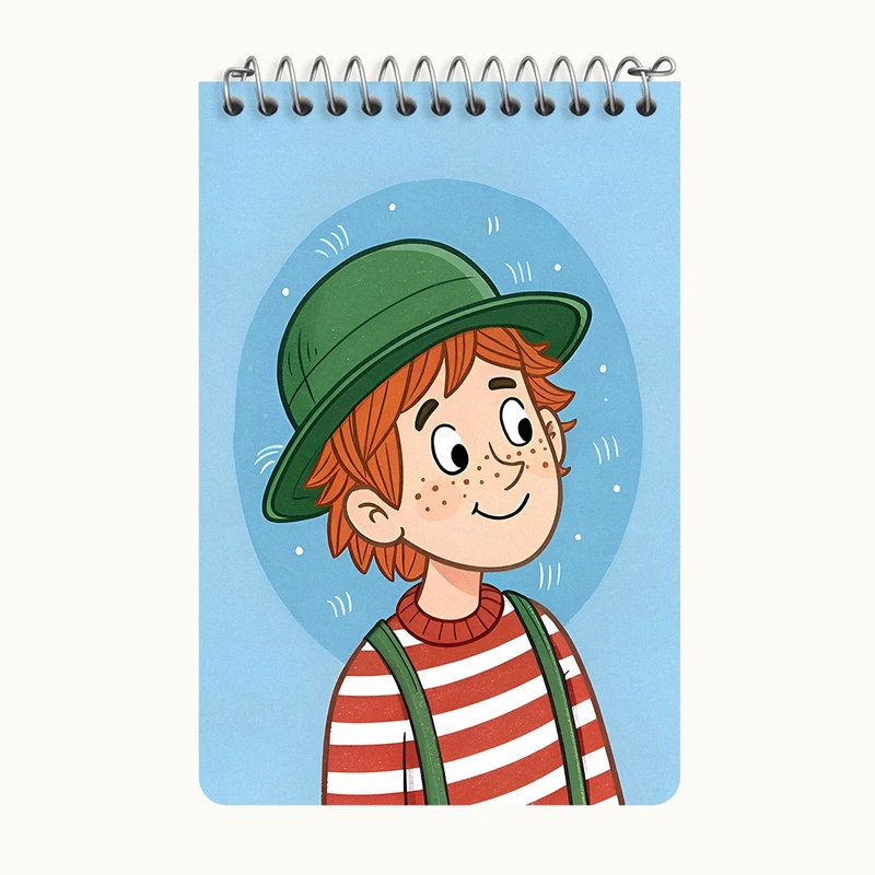 دفتر یادداشت 50 برگ خندالو طرح پسر بامزه کد F8043