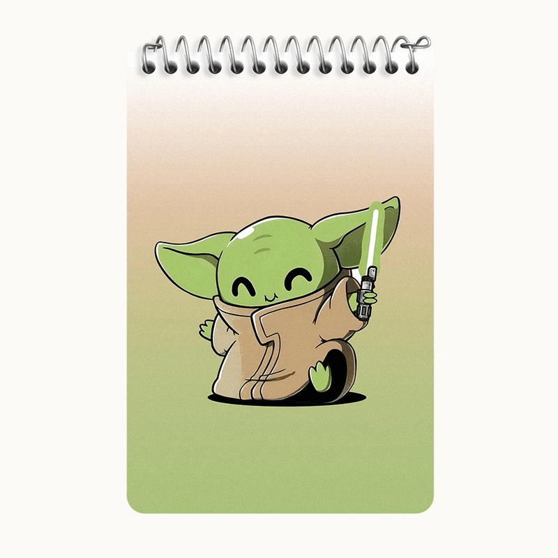 دفتر یادداشت 50 برگ خندالو طرح بیبی یودا کد F3369