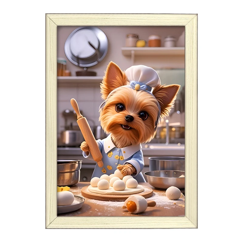 تابلو خندالو طرح سگ شیرینی پز کد F9296