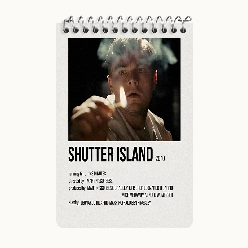 دفتر یادداشت 50 برگ خندالو طرح جزیره شاتر (Shutter Island) کد F12924
