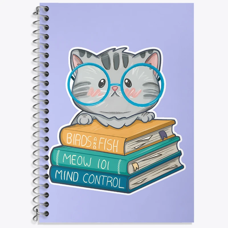 دفتر لغت 50 برگ خندالو طرح گربه بامزه کد N8161