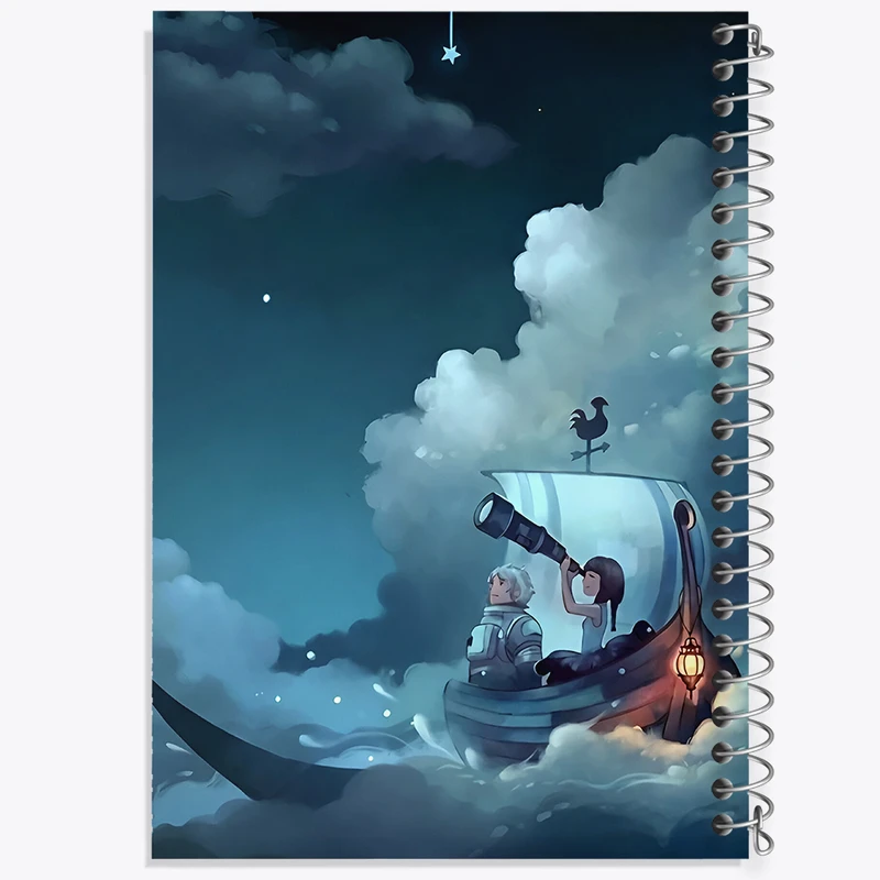 دفتر مشق 100 برگ خندالو طرح قایقی در اقیانوس کد F8721