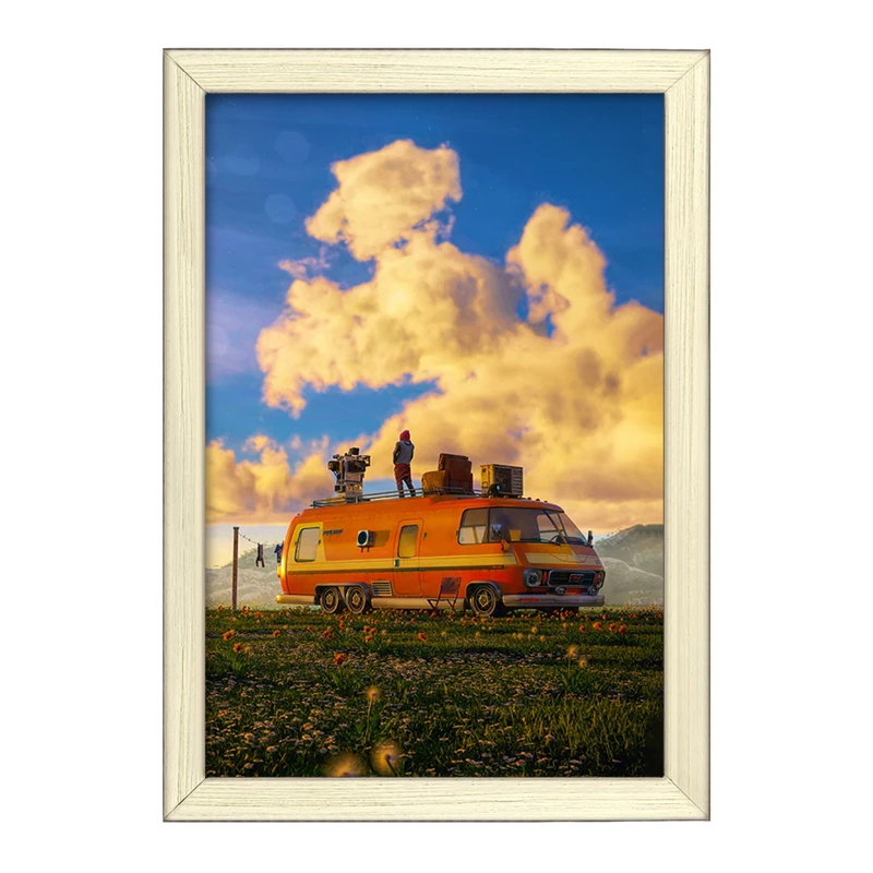 تابلو خندالو طرح کمپینگ (Camping) کد F513