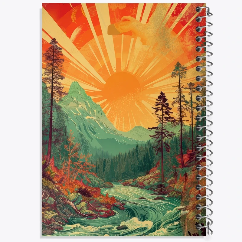 دفتر طراحی 50 برگ خندالو طرح منظره کد F3059