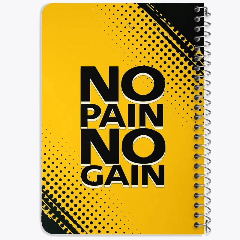 دفتر یادداشت 50 برگ خندالو طرح No Pain No Gane  کد 10041