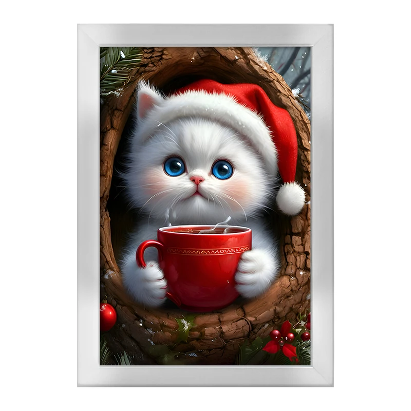 تابلو خندالو طرح گربه بامزه و کیوت کد F7235