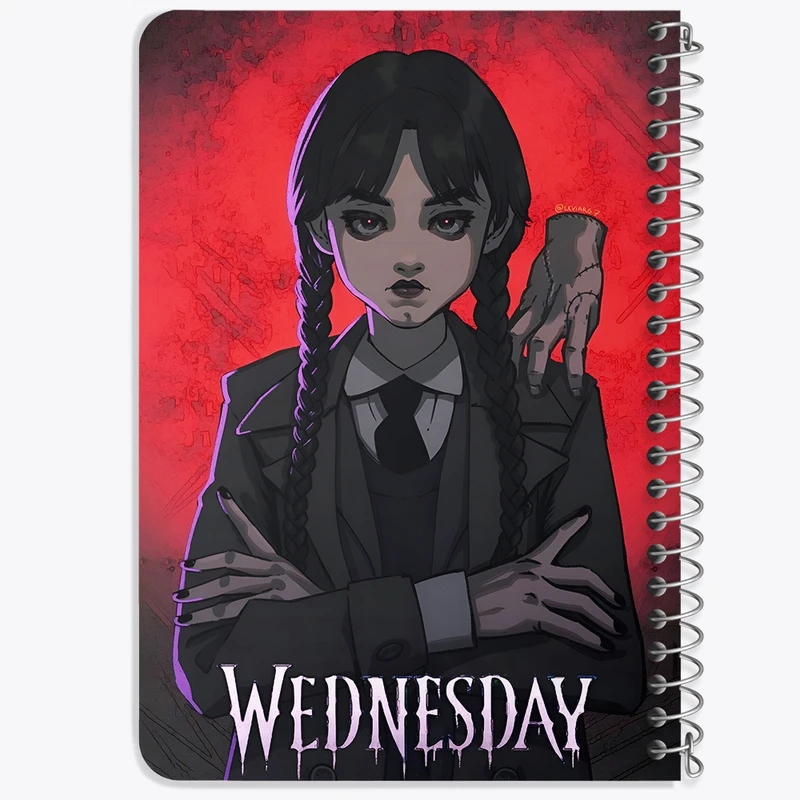 دفتر یادداشت 50 برگ خندالو طرح ونزدی (Wednesday) کد F4951