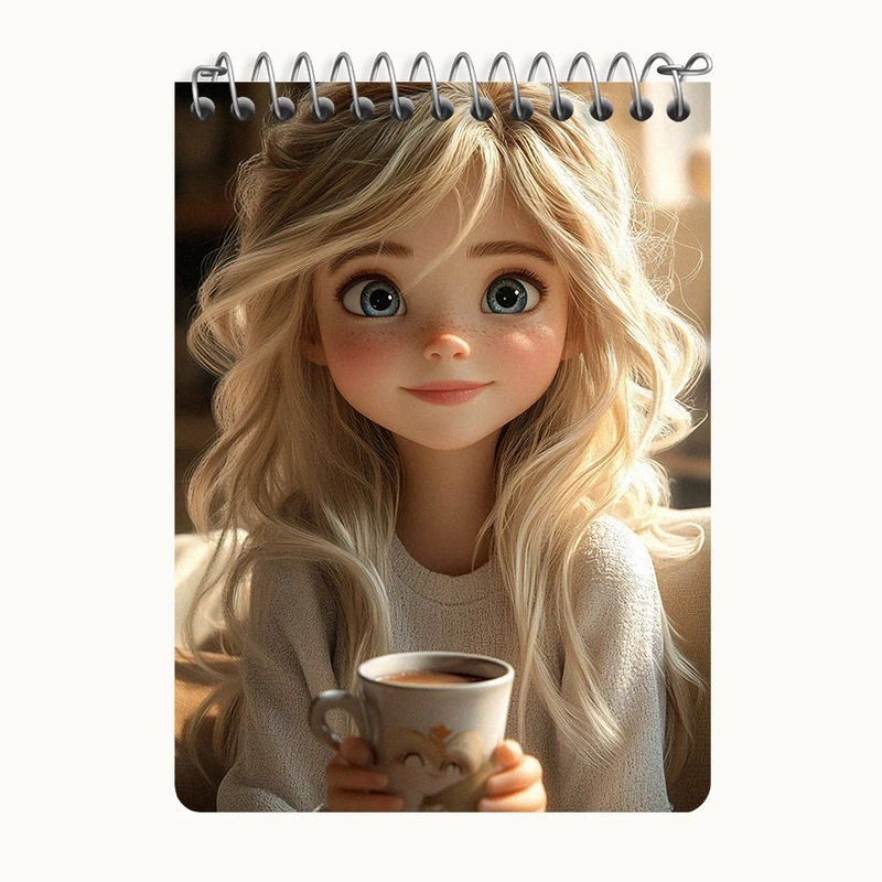 دفتر یادداشت 50 برگ خندالو طرح دخترانه فانتزی کد N9406