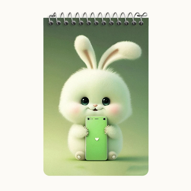 دفتر یادداشت 50 برگ خندالو طرح خرگوش بامزه کد F5749