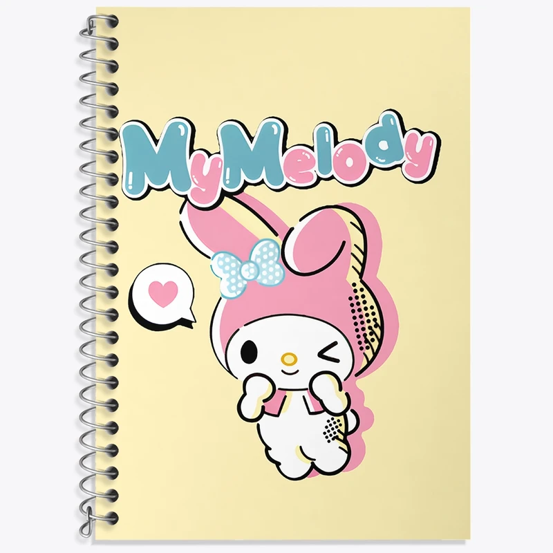 دفتر زبان 50 برگ خندالو مدل سه خط طرح کرومی (Kuromi) کد N7816