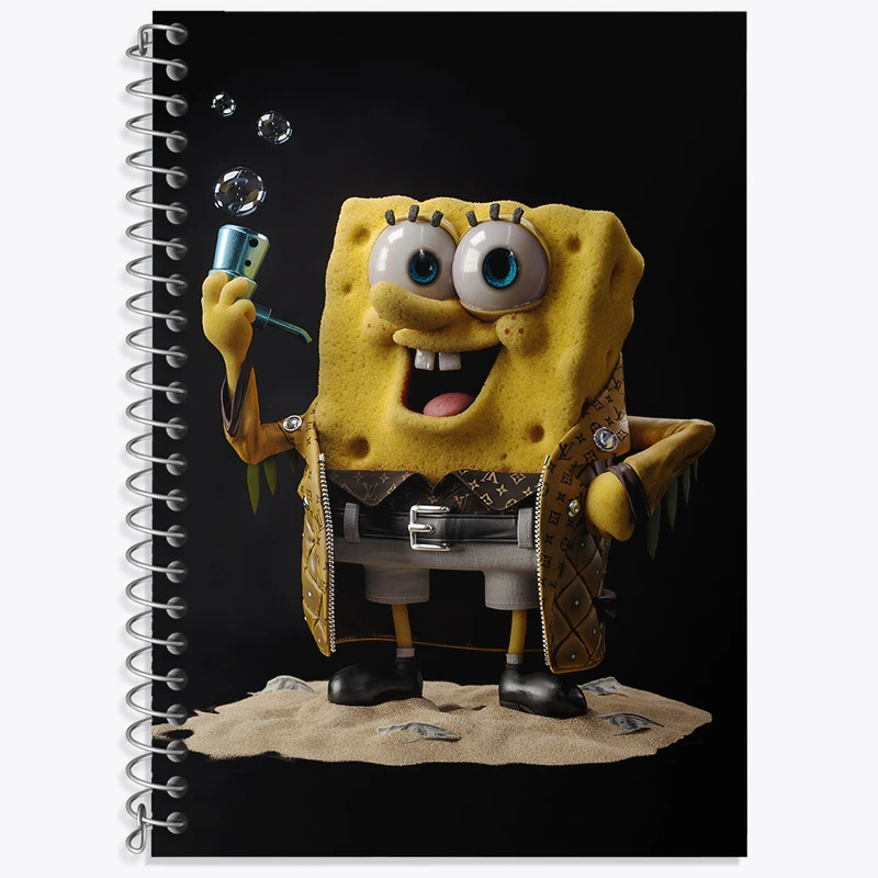 دفتر نت موسیقی 50 برگ خندالو طرح باب اسفنجی کد N7916