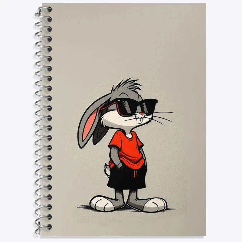 دفتر لغت 50 برگ خندالو طرح باگز بانی کد F3220