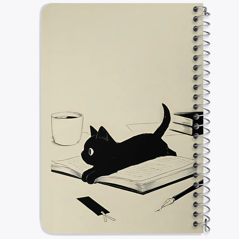 دفتر یادداشت 50 برگ خندالو طرح گربه (Cat) کد N2983