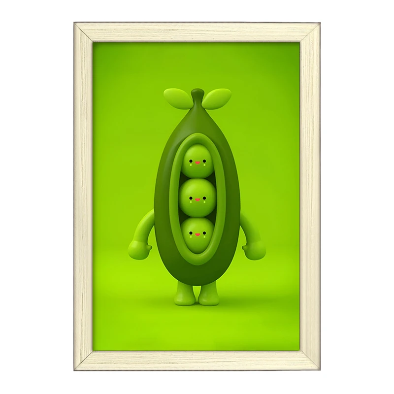 تابلو خندالو طرح نخودفرنگی بامزه کد F3357