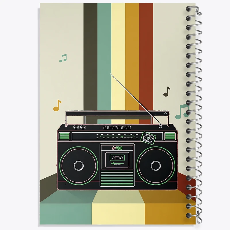 دفتر مشق 100 برگ خندالو طرح ضبط صوت کد F10622