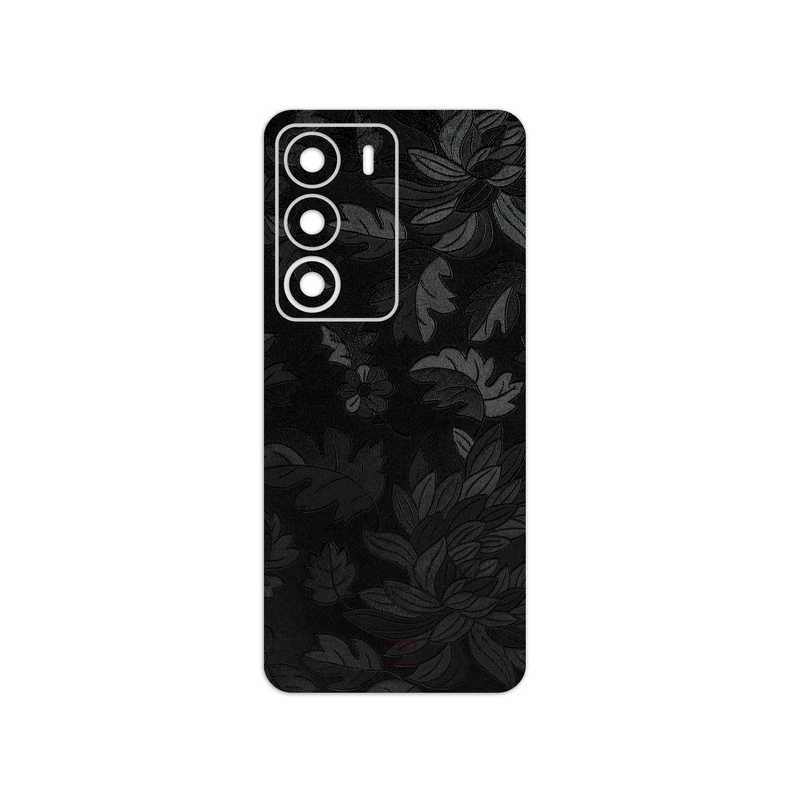 برچسب پوششی ماهوت مدل Black-Wildflower مناسب برای گوشی موبایل ریلمی C71