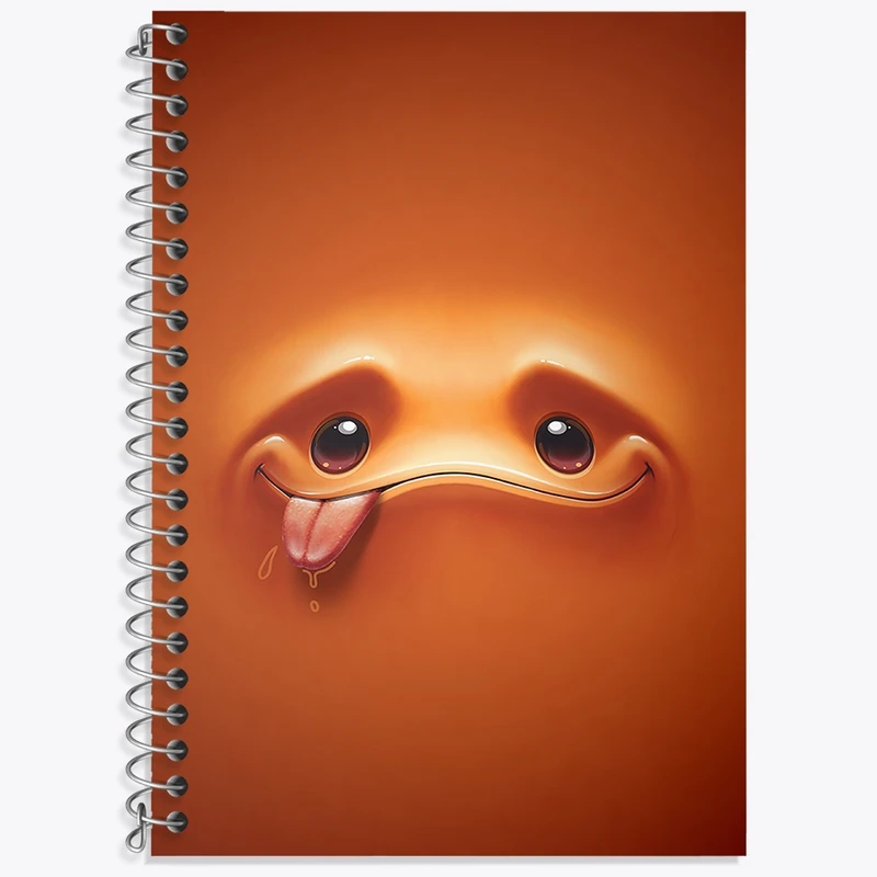 دفتر زبان 50 برگ خندالو مدل سه خط طرح ایموجی بامزه کد F3310