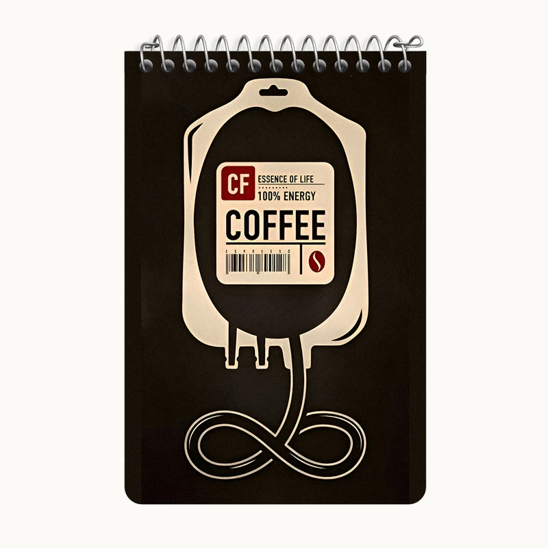 دفتر یادداشت 50 برگ خندالو طرح قهوه (Coffee) کد F10393