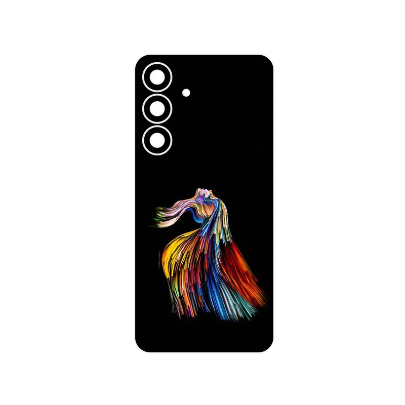 برچسب پوششی ماهوت مدل Rainbow Hair Digital Art مناسب برای گوشی موبایل سامسونگ Galaxy S25 FE