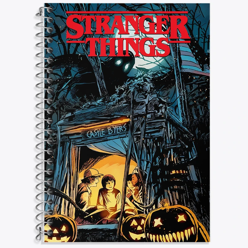 دفتر زبان دوخط 50 برگ خندالو طرح استرنجر تینگز (Stranger Things) کد F10167
