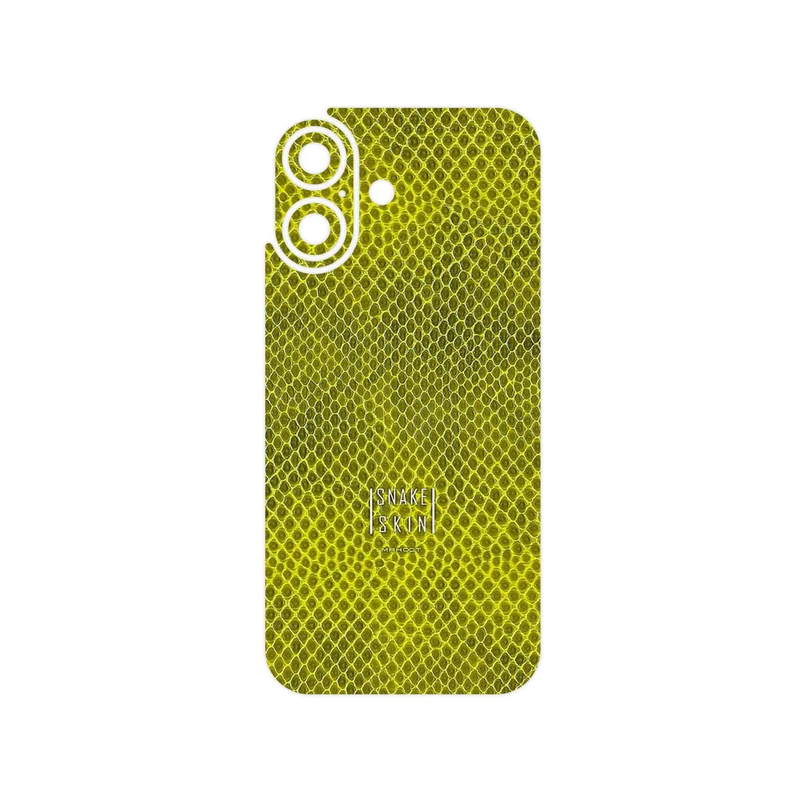 برچسب پوششی ماهوت مدل Yellow Snake Skin مناسب برای گوشی موبایل اپل iPhone 17