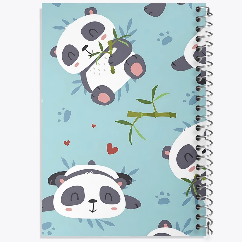 دفتر طراحی 50 برگ خندالو طرح پترن پاندا کد N4052