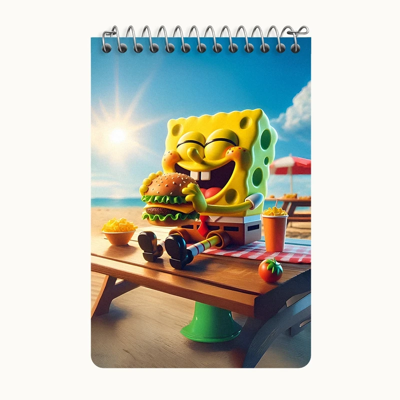 دفتر یادداشت 50 برگ خندالو طرح باب اسفنجی کد F11714