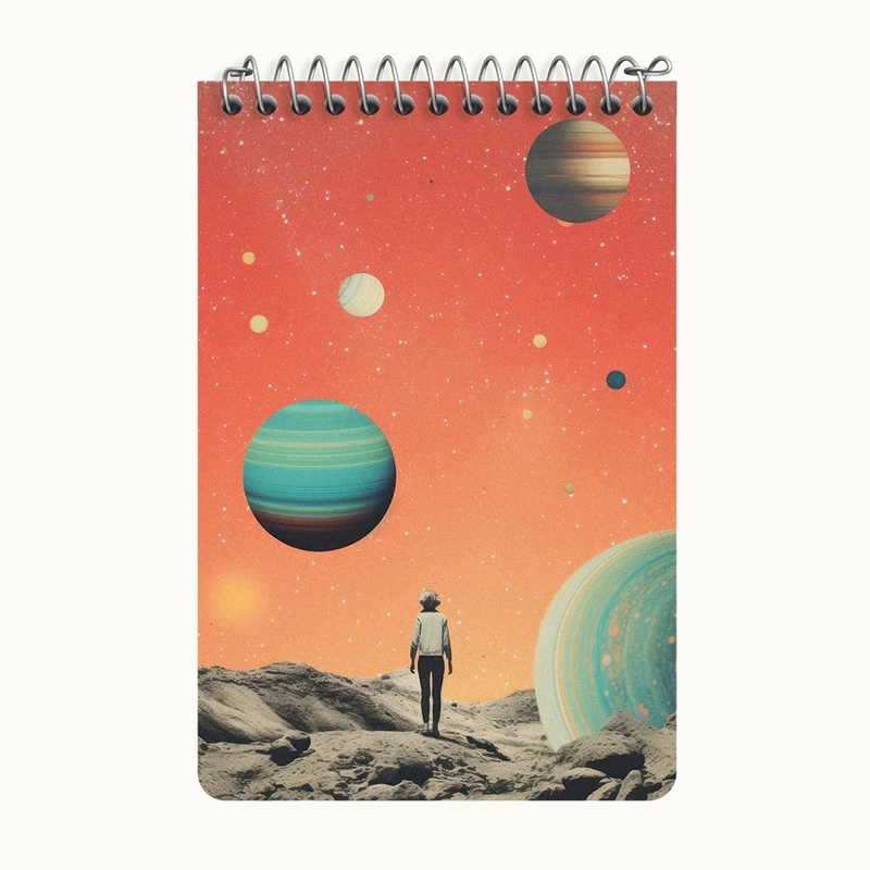 دفتر یادداشت 50 برگ خندالو طرح کهکشان کد F3212