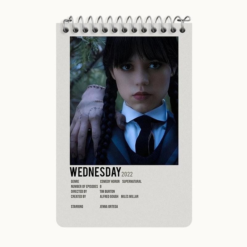 دفتر یادداشت 50 برگ خندالو طرح ونزدی (Wednesday) کد F13235