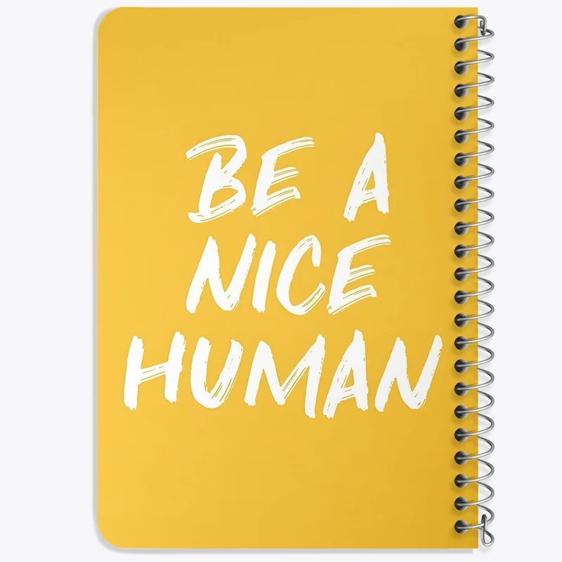 دفتر یادداشت 50 برگ خندالو طرح Be A Nice Human کد F3694