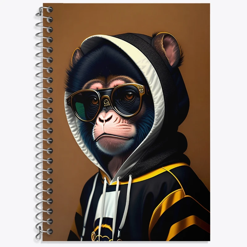 دفتر لغت 50 برگ خندالو طرح میمون بامزه کد F3381