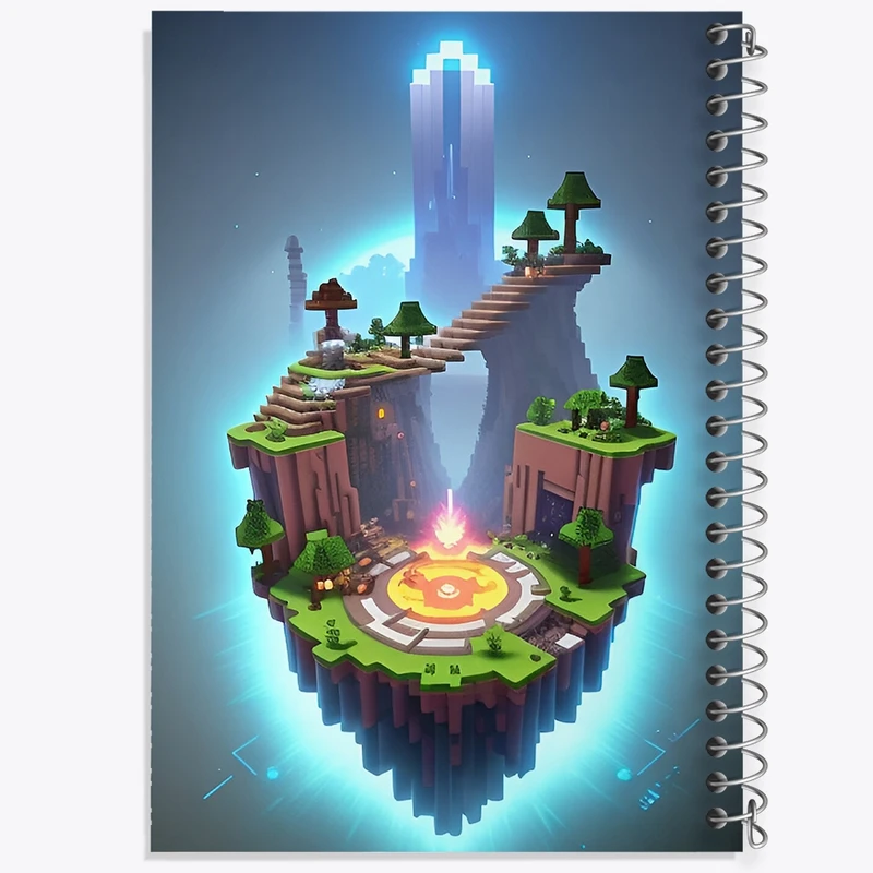 دفتر شطرنجی 50 برگ خندالو طرح ماینکرافت (Minecraft) کد F3523