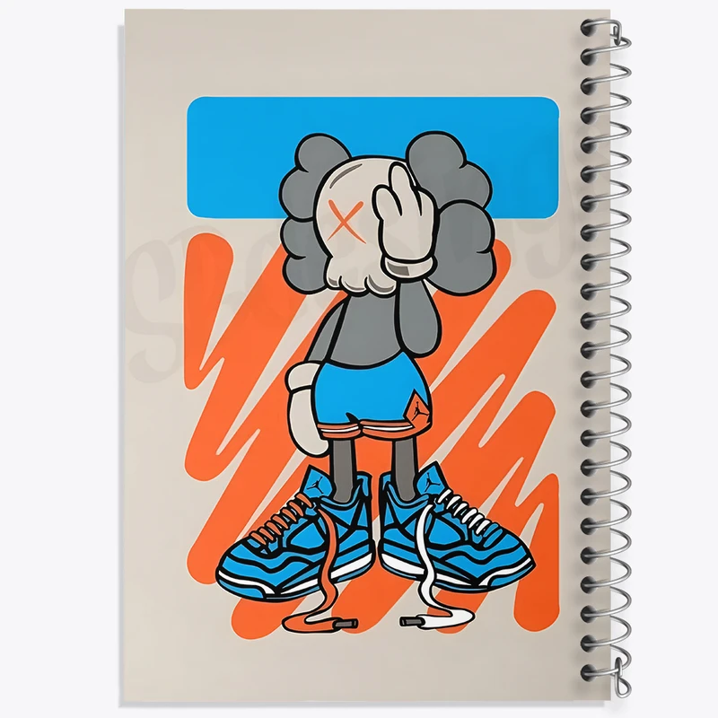 دفتر مشق 50 برگ خندالو طرح  کاوز (Kaws) کد F11035