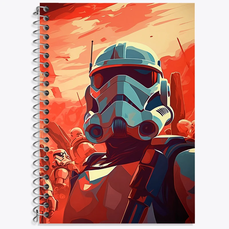 دفتر زبان دوخط 50 برگ خندالو طرح جنگ ستارگان کد F4830