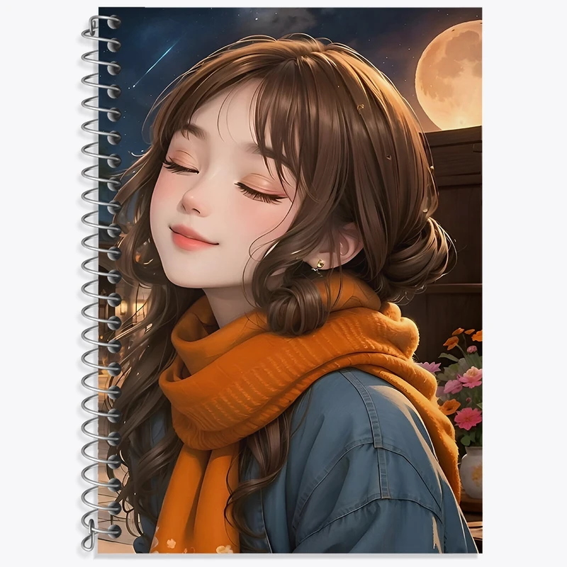 دفتر زبان 50 برگ خندالو مدل سه خط طرح دخترانه کد F4192