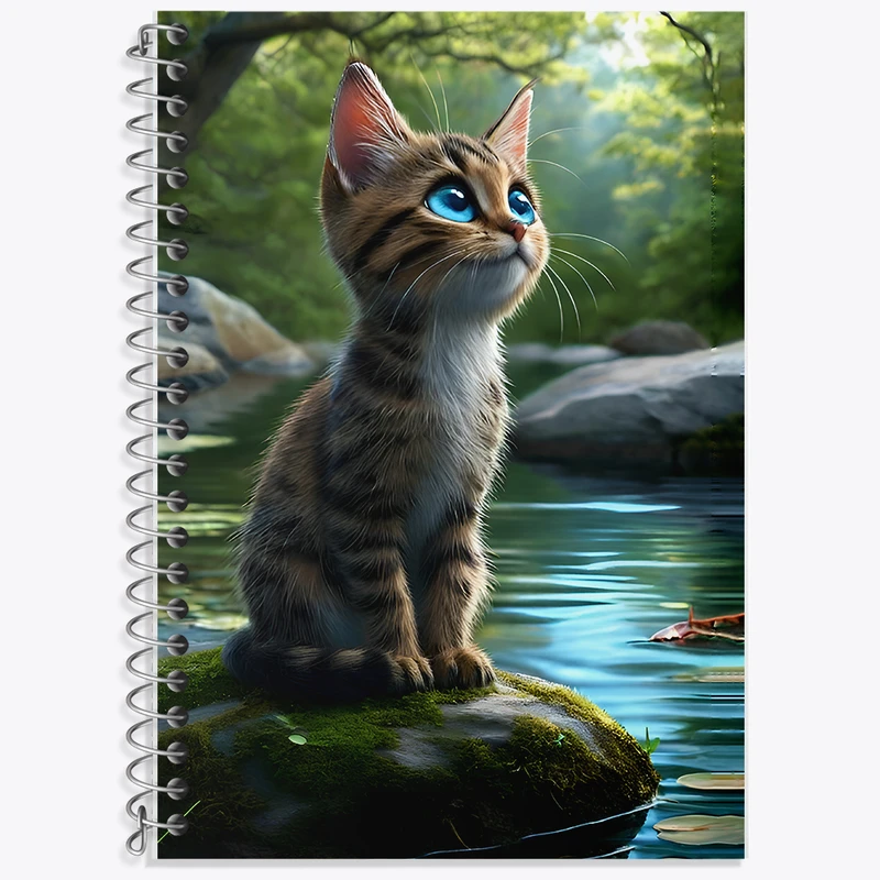 دفتر زبان دوخط 50 برگ خندالو طرح گربه کد F12803