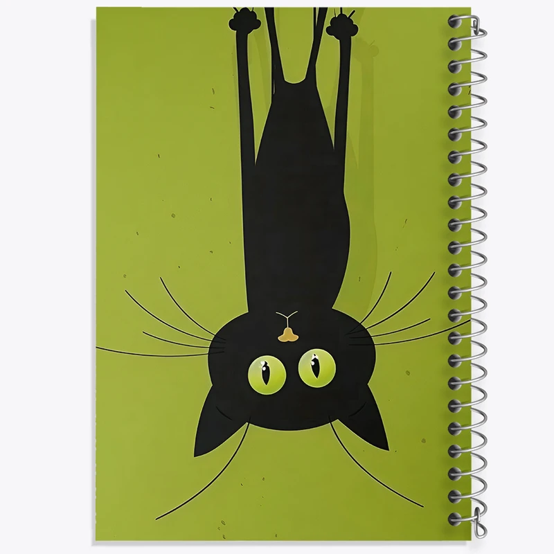 دفتر مشق 50 برگ خندالو طرح گربه سیاه کد F10328