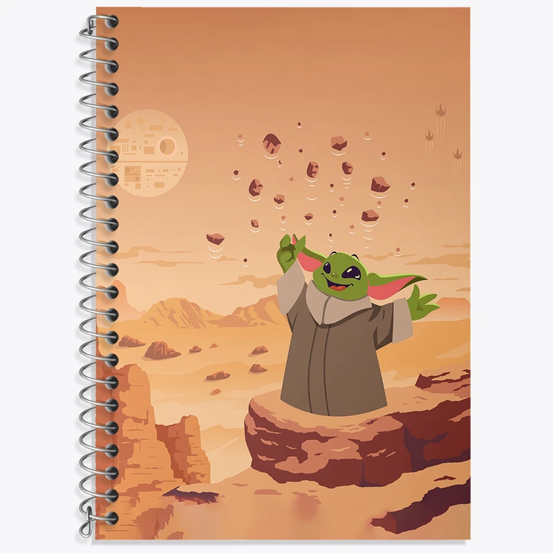 دفتر زبان 50 برگ خندالو طرح بیبی یودا کد F3585