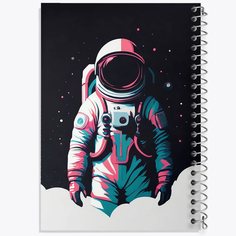 دفتر مشق 100 برگ خندالو طرح آدم فضایی کد F2987