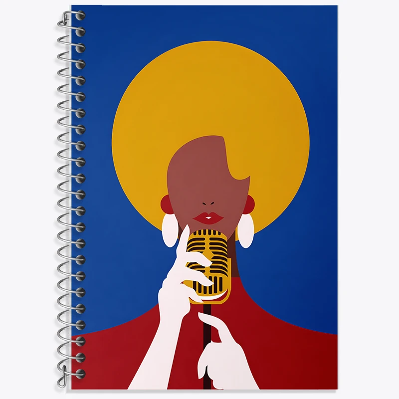 دفتر نت موسیقی 50 برگ خندالو طرح زن خواننده کد F8916