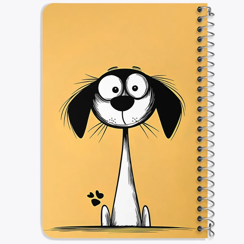 دفتر یادداشت 50 برگ خندالو طرح سگ (Dog) کد F6380