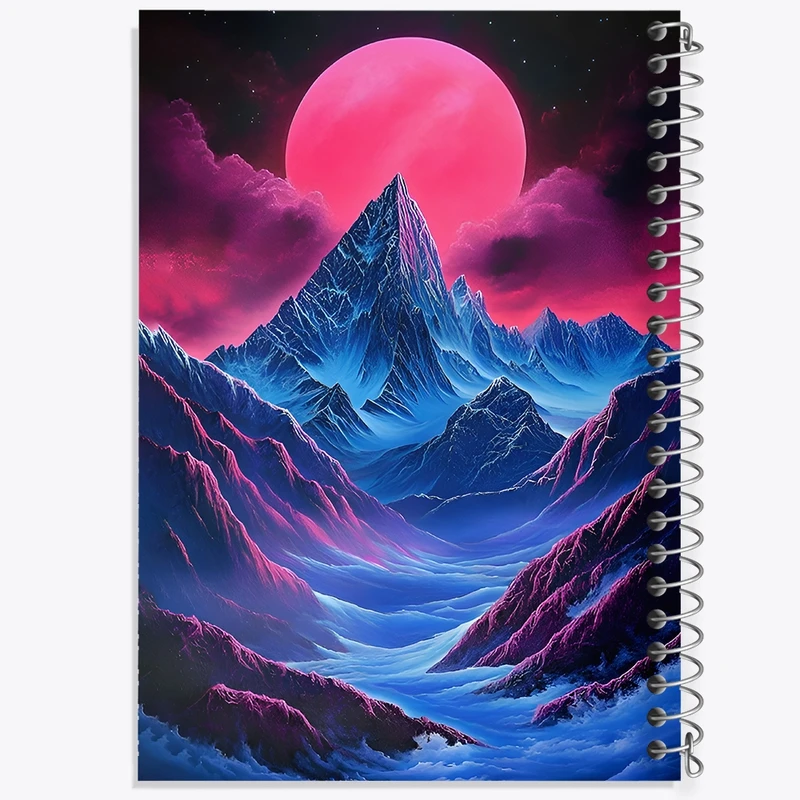 دفتر طراحی 50 برگ خندالو طرح کوه و ماه کد F12103