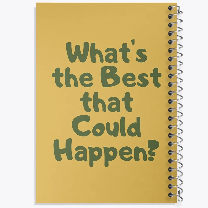 دفتر شطرنجی 50 برگ خندالو طرح What's The Best That Could Happen? کد F11891