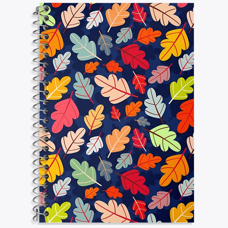 دفتر زبان 50 برگ خندالو مدل سه خط طرح پترن گل گلی کد N6074