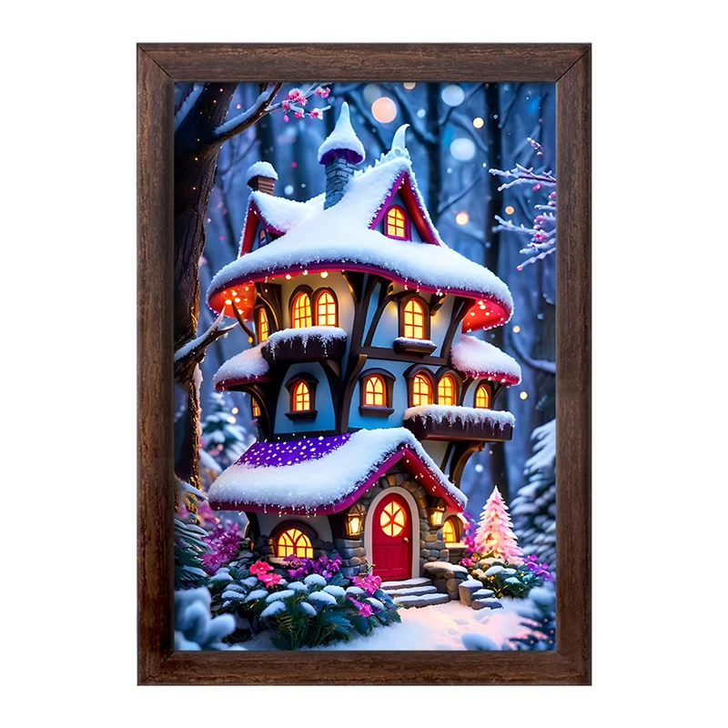 تابلو خندالو طرح خانه ی برفی بامزه کد F8407