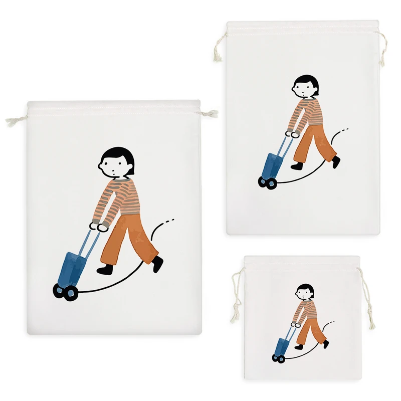 نظم دهنده خندالو مدل دختر و چمدان کد 9265 مجموعه 3 عددی