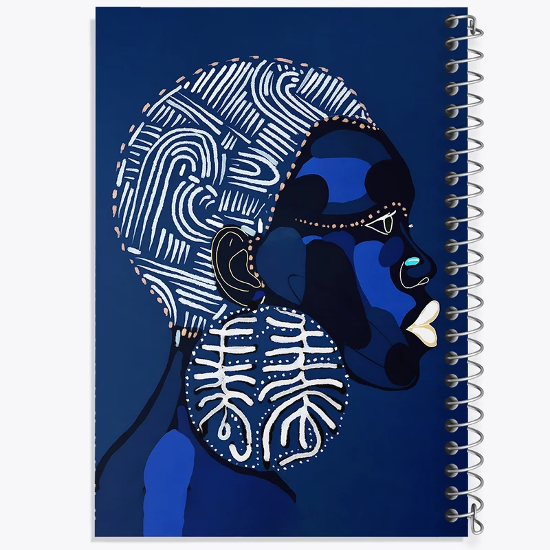 دفتر مشق 50 برگ خندالو طرح زن آفریقایی کد F4793