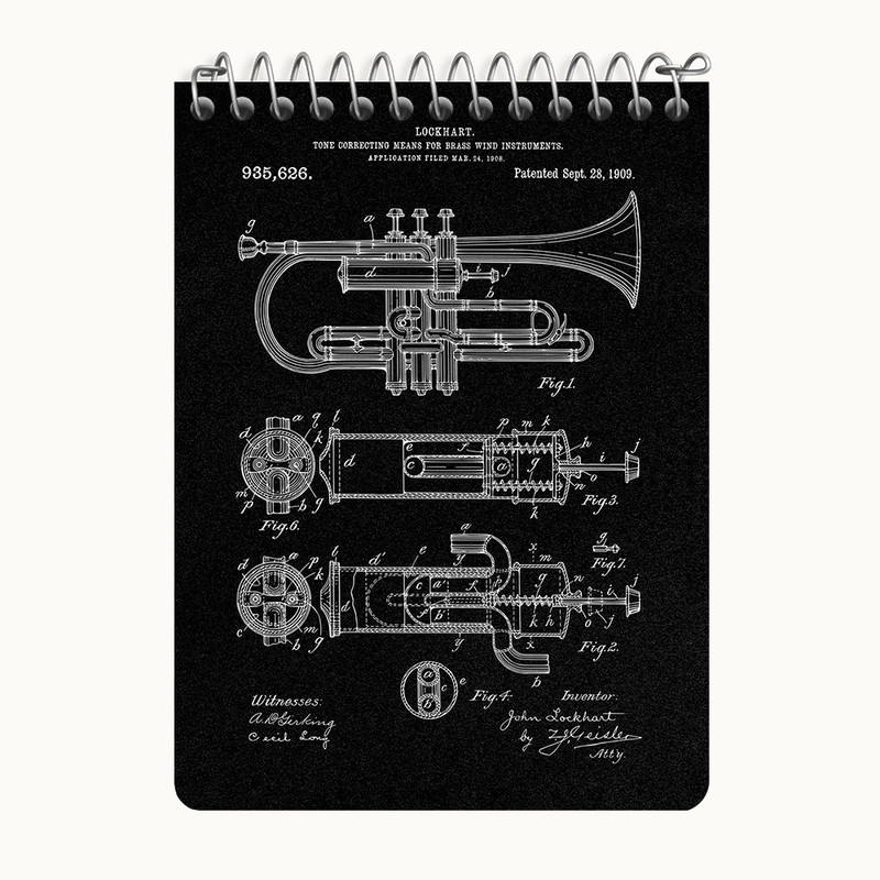 دفتر یادداشت 50 برگ خندالو طرح ترومپت (Trumpet) کد N8097