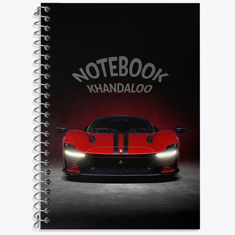 دفتر زبان 50 برگ خندالو مدل سه خط طرح فراری (Ferrari) کد N7883